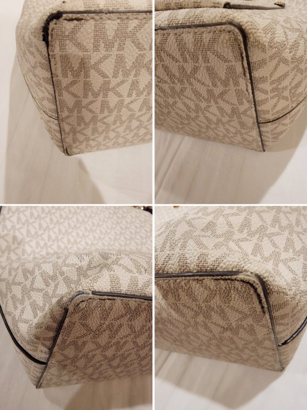 Michael Kors Jet Set Medium Logo Pocket Tote Vanilla MK Signature 35F3GTVT3B - Picture 13 of 15
